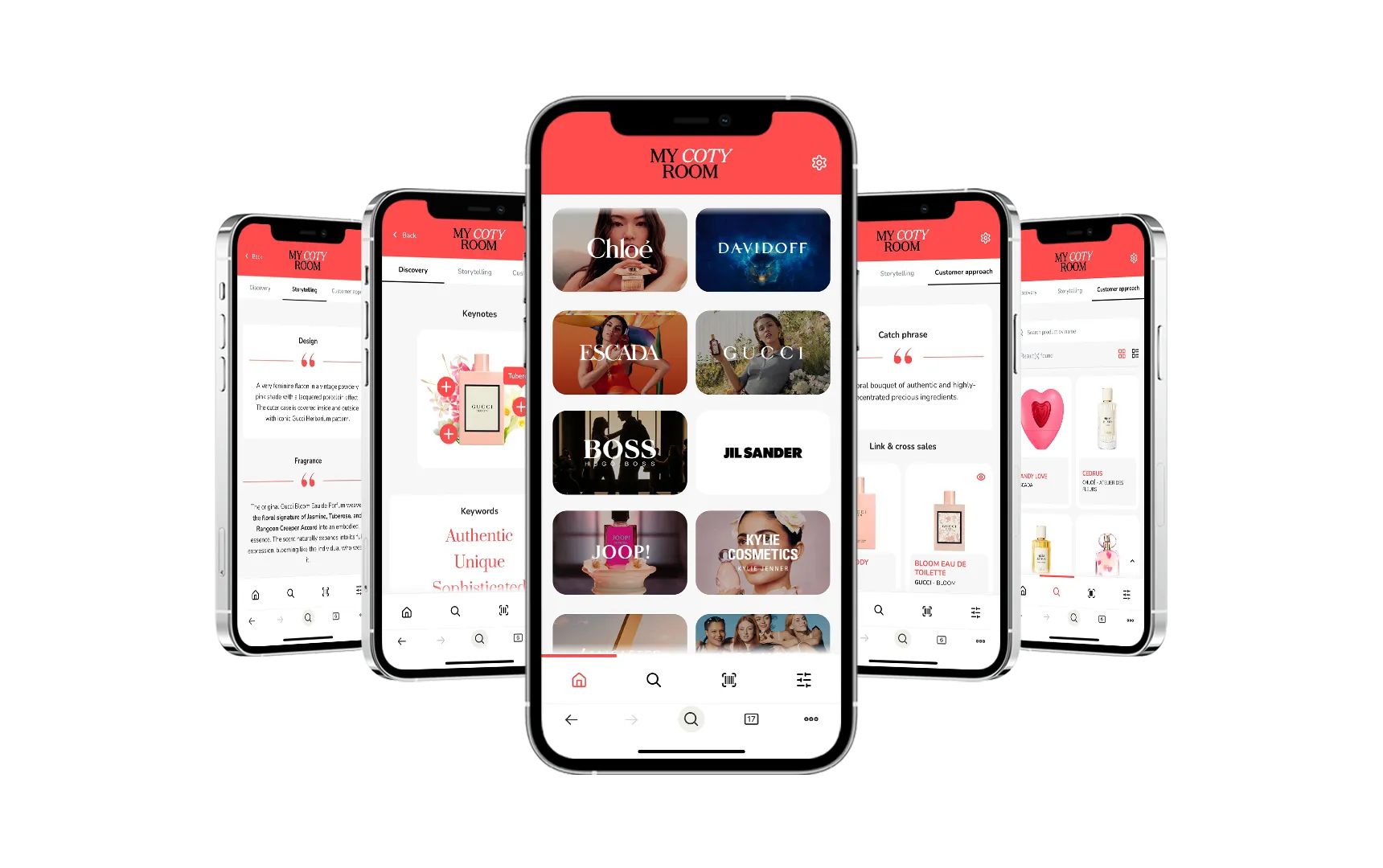 Fiche vendeuse Boost me sur smartphone : catalogue des marques et présentation d'un produit